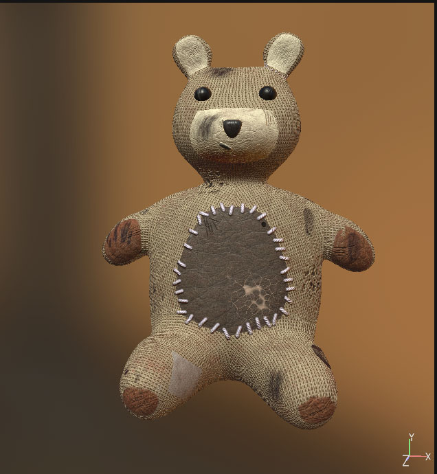 well-loved teddy bear